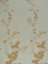 Gingera Vine Leaves Embroidered Eyelet Sheer Curtains