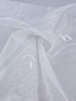 Gingera Branch Leaves Embroidered Sheer Fabric Samples