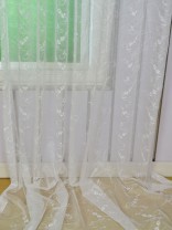 Gingera Vine Floral Embroidered Custom Made Sheer Curtains