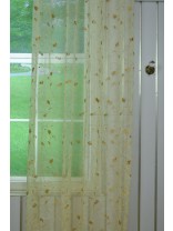 Gingera Floral Embroidered Custom Made Sheer Curtains White Sheer Curtain Panel