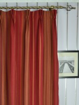 Hudson Yarn Dyed Irregular Striped Blackout Double Pinch Pleat Curtains Heading Style