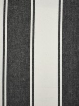 Moonbay Stripe Cotton  Custom Made Curtains (Color: Black)