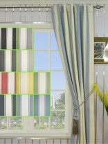 Moonbay Stripe Concealed Tab Top Cotton Curtain