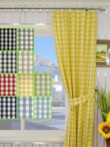 Moonbay Small Plaids Versatile Pleat Cotton Curtain