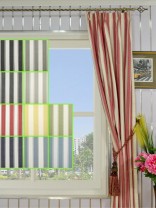 Moonbay Narrow-stripe Double Pinch Pleat Cotton Curtain