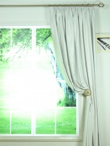 Swan Beige and Yellow Solid Pencil Pleat Ready Made Curtains