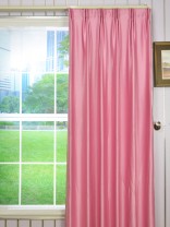 Swan Pink and Red Solid Versatile Pleat Ready Made Curtains