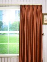 Swan Brown Solid Versatile Pleat Ready Made Curtains