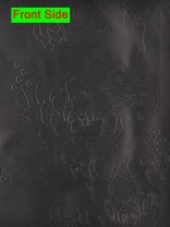 Swan Dimensional Embossed Medium-scale Floral Custom Made Curtains (Color: Jet)