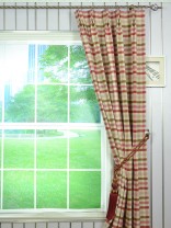 Paroo Cotton Blend Middle Check Double Pinch Pleat Curtain