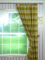 Paroo Cotton Blend Large Plaid Tab Top Curtain