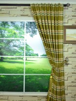 Paroo Cotton Blend Large Plaid Concaeled Tab Top Curtain