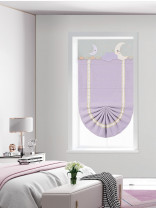 QYBHF738 High Quality Chenille Purple Custom Made Roman Blinds For Home Decoration