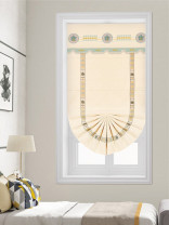 QYBHF741 High Quality Chenille Beige Custom Made Roman Blinds For Home Decoration