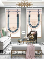 QYBHM1113 High Quality Blockout Custom Made Beige Roman Blinds For Home Decoration(Color: Beige)