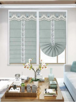 QYBHM1130 High Quality Blockout Custom Made Grey Roman Blinds For Home Decoration(Color: Grey)