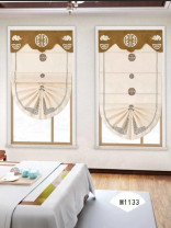 QYBHM1133 High Quality Blockout Custom Made Beige Roman Blinds For Home Decoration(Color: Beige)