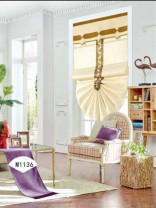 QYBHM1136 High Quality Blockout Custom Made Beige Roman Blinds For Home Decoration(Color: Beige)