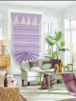 QYBHM1166 High Quality Blockout Custom Made Purple Roman Blinds For Home Decoration(Color: Purple)