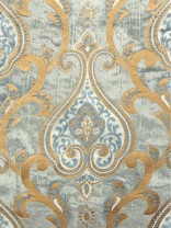 Maia Impressive Damask Velvet Custom Made Curtains (Color: Ash gray)