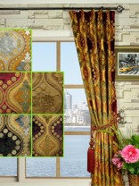 Maia Vintage Damask Single Pinch Pleat Velvet Curtain
