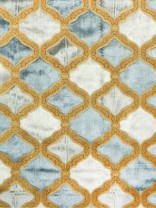 Maia Geometrical Velvet Curtains Fabric Sample