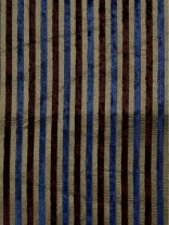 Maia Lush Stripe Velvet Custom Made Curtains (Color: Blue)