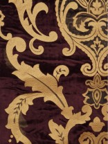 Maia Classic Damask Velvet Fabric Sample