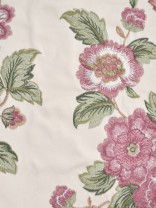 Silver Beach Embroidered Forest Theme Faux Silk Fabric Sample