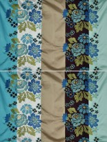 Silver Beach Embroidered Lively Design Faux Silk Fabrics (0.25M)