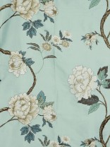 Halo Embroidered Elegant Peony Dupioni Silk Fabrics (0.25M)