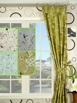 Halo Embroidered Four-leaf Clovers Triple Pinch Pleat Dupioni Silk Curtain