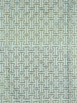 Halo Embroidered Maze-like Design Dupioni Silk Fabrics (0.25M)