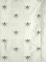 Halo Embroidered Dragonflies Dupioni Silk Custom Made Curtains