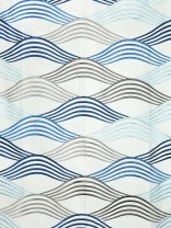 Halo Embroidered Ripple-shaped Dupioni Silk Fabrics (0.25M)
