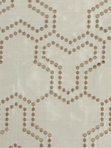 Halo Embroidered Simple Spots Dupioni Silk Fabric Sample