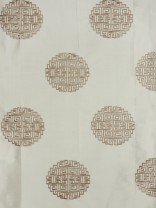 Halo Embroidered Chinese-inspired Dupioni Silk Custom Made Curtains (Color: Eggshell)