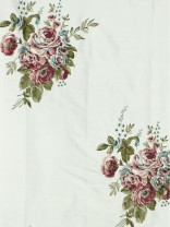 Rainbow Embroidered Camellia Dupioni Fabric Sample