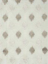 Rainbow Embroidered Lozenge-shaped Dupioni Silk Fabric Sample