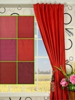Oasis Solid-color Concealed Tab Top Dupioni Curtains