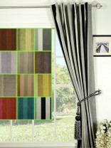 Petrel Vertical Stripe Concealed tab Top Chenille Curtain