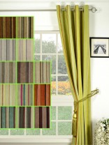 Petrel Heavy-weight Stripe Eyelet Chenille Curtains