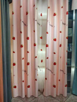 QYFL1221C Gungartan Children Embroidered Strawberries Pink Custom Made Curtains