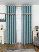 QYFL1421D Barwon Jacquard Velvet Custom Made Curtains For Living Room