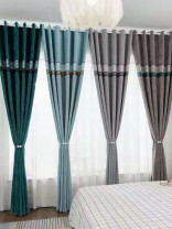 QYFL1421F Barwon Jacquard Velvet Custom Made Curtains For Living Room