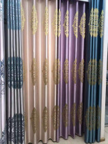 QYFL1821A On Sales Flinders Brocade Faux Silk Flowers Grey Beige Blue Purple Custom Made Curtains