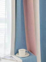 QYH2407A Made To Measure Chenille Curtains Stripe Mediterranean