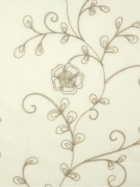Venus Natural Embroidery Flowers Custom Made Sheer (Color: Beige)