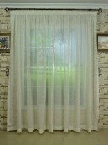 Venus Embroidery Small-scale Damask Pencil Pleat Sheer Curtain