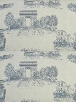 Eos Castle Printed Faux Linen Fabric Sample (Color: Deep Jungle Green)